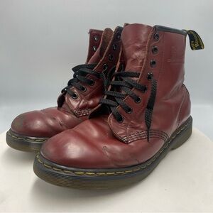 Womens Doc Dr Martens 1460 8 Hole Cherry Red Combat Boots US 5 Y2K Goth Punk